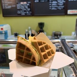 Green pandan waffle Green pandan waffle