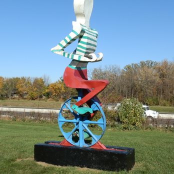 Pickwick Farms Sculptures - Tightrope by Art Spellings 1973 - Public Art Near Me - Indianapolis, Indiana