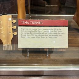 They have all the Icons on display! This one is from one of the queens Tina Turner and her black leather dress They have all the Icons on display! This one is from one of the queens Tina Turner and her black leather dress