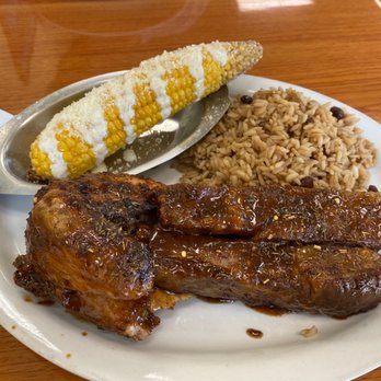 Virgin Island Thyme - Chicken and Ribs Combo, Roasted Sweet Corn, and Rice and Beans - Caribbean Near Me - Orlando, Florida Virgin Island Thyme - Chicken and Ribs Combo, Roasted Sweet Corn, and Rice and Beans - Caribbean Near Me - Orlando, Florida