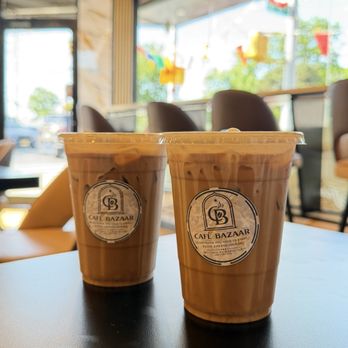 Cafe Bazaar - Back for custom special: Iced Almond Milk, Cocoa, and Cinnamon mix. Give it a try - Cafes Near Me - Brooklyn, New York