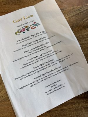 Menu photo 1 Café Luna Cambridge, MA Menu photo 1 Café Luna Cambridge, MA