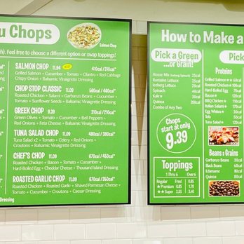 Chop Stop - menus and prices on the wall - Salad Near Me - Glendale, California Chop Stop - menus and prices on the wall - Salad Near Me - Glendale, California