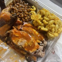 Coops Pit BBQ - Bbq chicken and rib combo