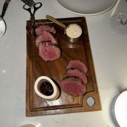 The Grill - Filet and wagu filet with horseradish sauce and red wine sauce