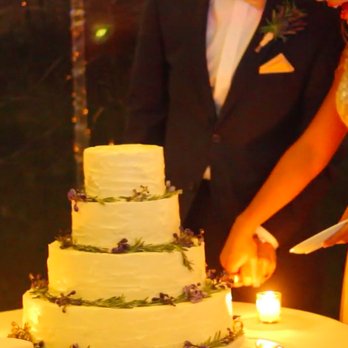 The Caketeria - Cutting our amazing cake at the wedding reception - Bakeries Near Me - Newtown, Pennsylvania