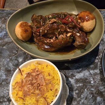Chao - Pork ribs, dragon eggs, and chicken fat rice. - Asian Fusion Near Me - Honolulu, Hawaii Chao - Pork ribs, dragon eggs, and chicken fat rice. - Asian Fusion Near Me - Honolulu, Hawaii