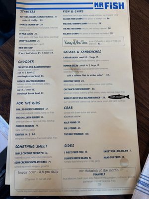 Menu photo 1 Mr. Fish Chips & Chowder Seattle, WA Menu photo 1 Mr. Fish Chips & Chowder Seattle, WA