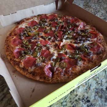 Hungry Howie's Pizza - Original crust pepperoni, beef and jalapeno. - Pizza Near Me - Clinton, Utah Hungry Howie's Pizza - Original crust pepperoni, beef and jalapeno. - Pizza Near Me - Clinton, Utah