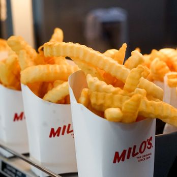 Milo's Hamburgers - a row of french fries - Burgers Near Me - Birmingham, Alabama Milo's Hamburgers - a row of french fries - Burgers Near Me - Birmingham, Alabama