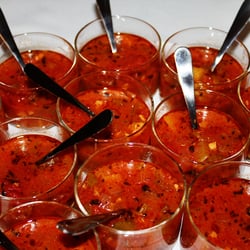 Mirabella Catering - Individual Manhattan Clam Chowder Cups