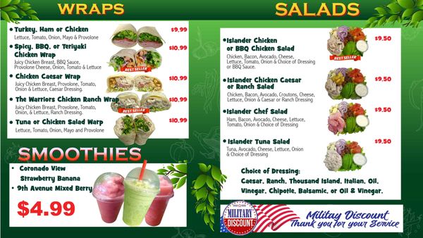 Menu photo 3 Avenue Subs Coronado, CA