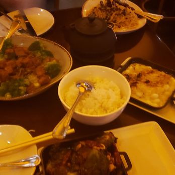P.F. Chang's - Long life noodles without prawn, kung Pao brussels sprouts, Asian Mac and cheese, Ma Po tofu - Chinese Near Me - Columbus, Ohio P.F. Chang's - Long life noodles without prawn, kung Pao brussels sprouts, Asian Mac and cheese, Ma Po tofu - Chinese Near Me - Columbus, Ohio