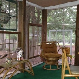Almost finished! Cloth from Carolina Fabric on ceiling of 14x16 screened-in porch, hiding insulation between rafters.