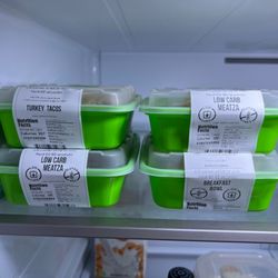 Lean Kitchen - How the meals are packaged! Including the easy to read reheat directions and nutrition label!