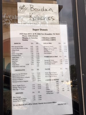 Menu photo 3 Super Donuts New Braunfels, TX Menu photo 3 Super Donuts New Braunfels, TX