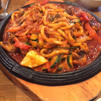 Lighthouse Tofu - Spicy noodles with veggies and squid - Korean Near Me - Annandale, Virginia Lighthouse Tofu - Spicy noodles with veggies and squid - Korean Near Me - Annandale, Virginia