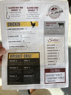 Menu photo 8 Off the Rails Barbeque and Drafthouse Verona, PA
