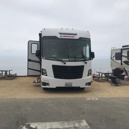 Camping in Malibu CA overlooking the ocean.