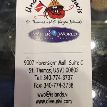 Underwater Adventure - Business card - Scuba Diving Near Me - St Thomas, Virgin Islands