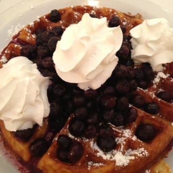 Mason's Grill - Belgian waffle with blueberries. - American Near Me - Baton Rouge, Louisiana