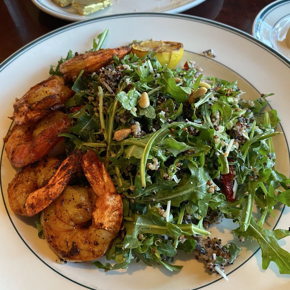 Daily Grill - Lemon arugula salad with blackened shrimp. - American Near Me - Palm Desert, California Daily Grill - Lemon arugula salad with blackened shrimp. - American Near Me - Palm Desert, California