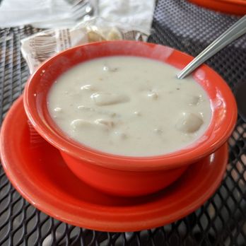 Tuckers - a bowl of soup on a table - New American Near Me - New London, New Hampshire