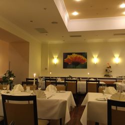 Restaurant Idingshof - Innenraum des Restaurants bzw. der Brasserie. Das Restaurant war geschlossen.