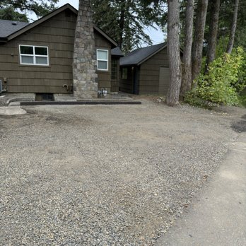 Lyons Lawn Care - Installed Railroad Ties for Parking & Put in 24 Yards of 3/4 Minus Basalt Gravel. Took out 24 Yards of Dirt/Rocks. - Lawn Services Near Me - Stevenson, Washington Lyons Lawn Care - Installed Railroad Ties for Parking & Put in 24 Yards of 3/4 Minus Basalt Gravel. Took out 24 Yards of Dirt/Rocks. - Lawn Services Near Me - Stevenson, Washington