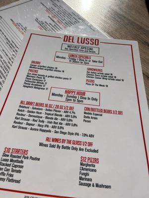Menu photo 5 Del Lusso Carlsbad, CA