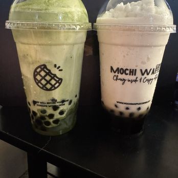 Mochi Waffle Corner - Coconut matcha blended and black sugar ice milk - Waffles Near Me - Mountain View, California Mochi Waffle Corner - Coconut matcha blended and black sugar ice milk - Waffles Near Me - Mountain View, California