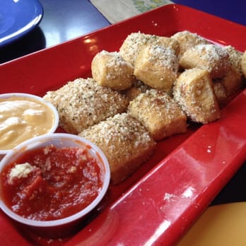 Mellow Mushroom Augusta - Garlic Balls with Beer Cheese dip - Pizza Near Me - Augusta, Georgia Mellow Mushroom Augusta - Garlic Balls with Beer Cheese dip - Pizza Near Me - Augusta, Georgia