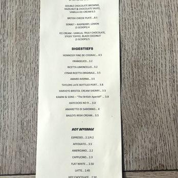 The Cellars - This is the Desert, Digestifs, and Hot Beverage menu. - Pubs Near Me - London, XGL The Cellars - This is the Desert, Digestifs, and Hot Beverage menu. - Pubs Near Me - London, XGL
