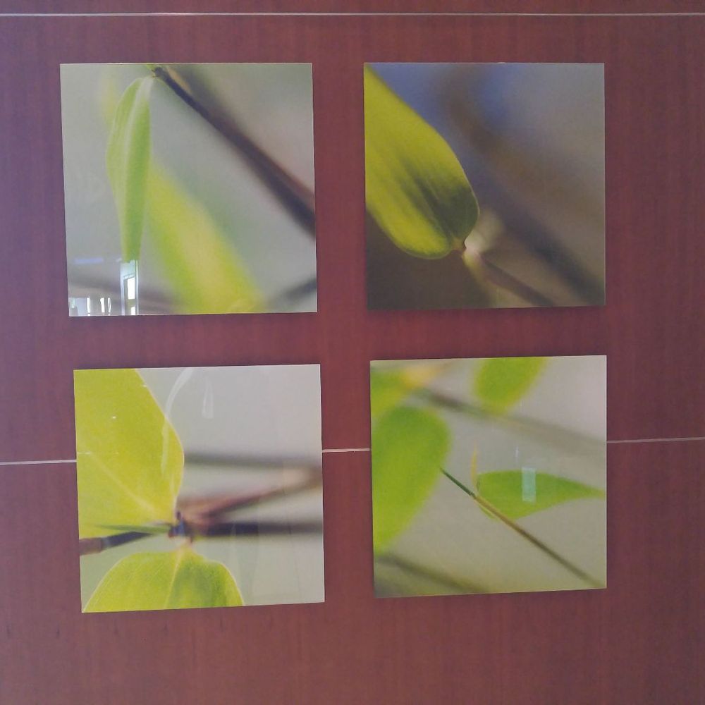 Aqua - Artwork in bathroom waiting area. - Seafood Near Me - Tampa, Florida