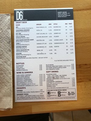 Menu photo 1 D6 Pizza Hesperia, CA