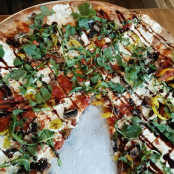 The District - Pink vodka pizza (minus the sausage) - American Near Me - Providence, Rhode Island The District - Pink vodka pizza (minus the sausage) - American Near Me - Providence, Rhode Island