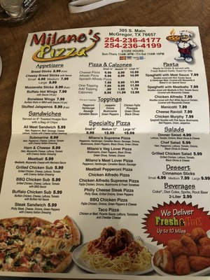 MILANOS PIZZA - Updated January 2025 - 17 Reviews - 305 S Main St ...