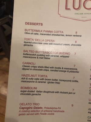 Menu photo 7 LUCA Lancaster, PA