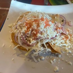 Appetizer Tacos with potato & pork