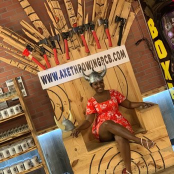 Axe Throwing PCB - All hail the Queen - Axe Throwing Near Me - Panama City Beach, Florida