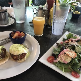 Cornucopia Restaurant - Crabcake Benedict and side salad. - Southern Near Me - Cashiers, North Carolina