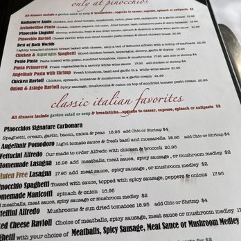 Pinocchio's Incredible Italian - Menu - Pizza Near Me - Greeley, Colorado Pinocchio's Incredible Italian - Menu - Pizza Near Me - Greeley, Colorado