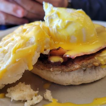 Delicious Temptations - an english muffin with eggs and bacon - Sandwiches Near Me - Little Rock, Arkansas