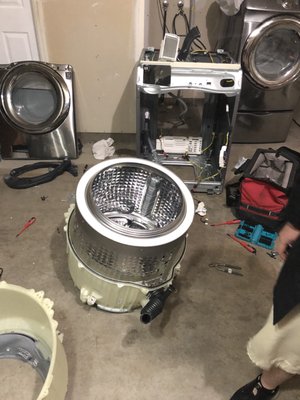 Washing Macine Repair - repairing drum bearing on a SAMSUNG WASHER Washing Macine Repair - repairing drum bearing on a SAMSUNG WASHER