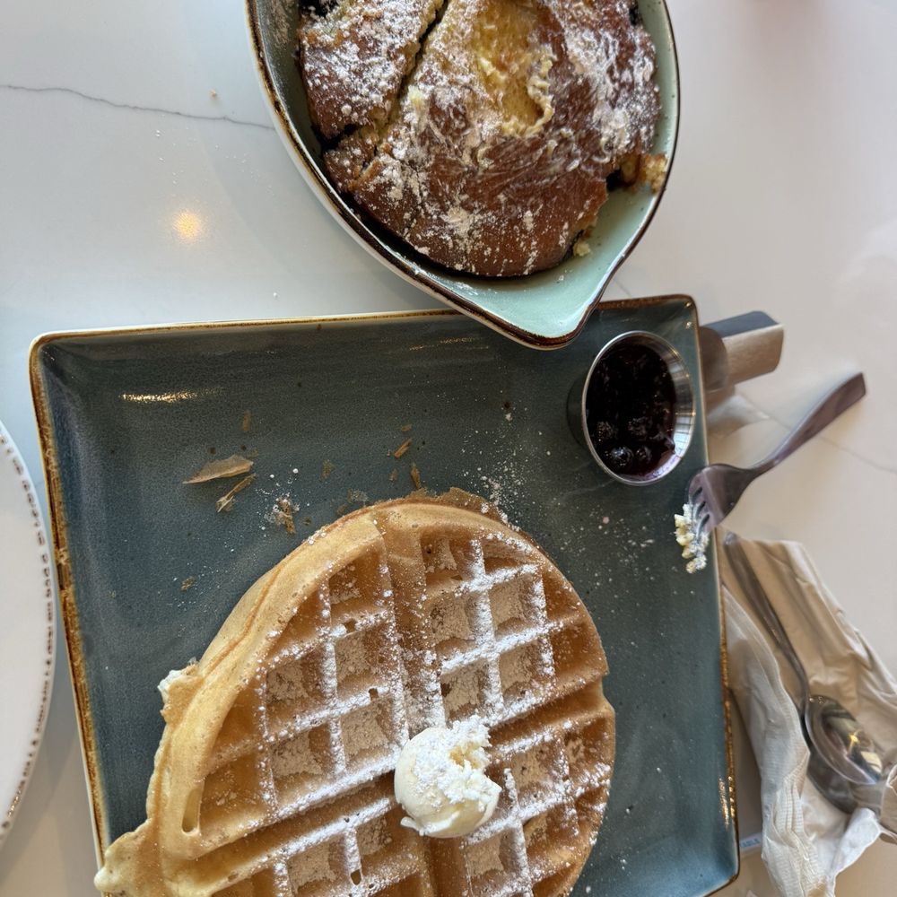 Waffle and Blueberry Lemon Cornbread