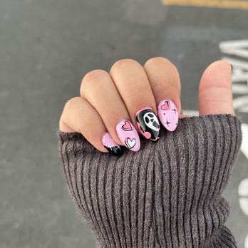 Polished NailBar - nails, ghost face, scream, spooky - Nail Salons Near Me - Bakersfield, California Polished NailBar - nails, ghost face, scream, spooky - Nail Salons Near Me - Bakersfield, California