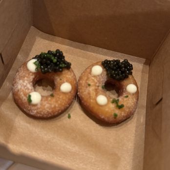 Course Restaurant - DOUGHNUT * caviar * crème fraiche * chive - New American Near Me - Scottsdale, Arizona
