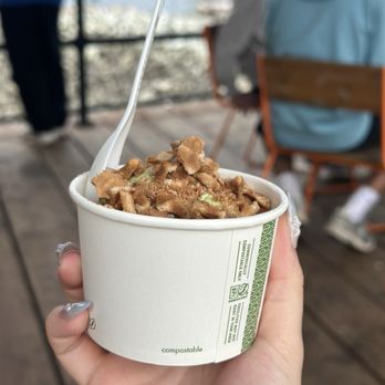 Molly Moon’s - matcha strawberry with waffle cone crunch - Ice Cream & Frozen Yogurt Near Me - Seattle, Washington