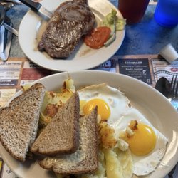 Heisey's Diner - Steak and 2 Eggs with Home Fries