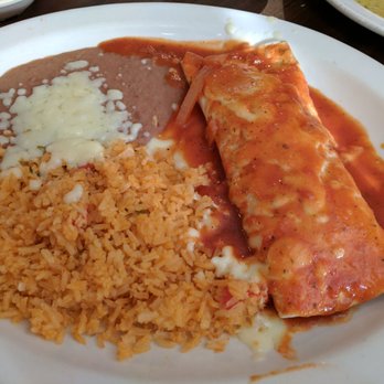 Los Cabos Mexican Grill - Combination - beef burrito,  beans and rice with a beef taco - Mexican Near Me - Fort Wayne, Indiana